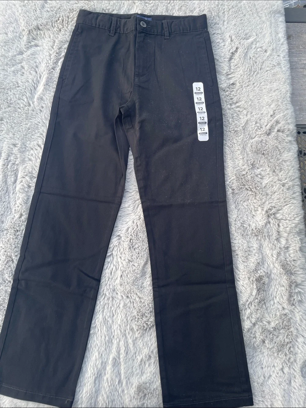 The Children’s Place Boys SIZE 12 (STRAIGHT stretch) Black Pants